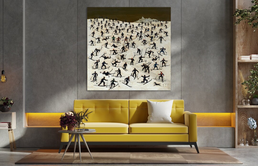 Impression D'art Skieurs 1926 Par Franz Sedlacek – Reproduction Toile Ou Poster, Vintage