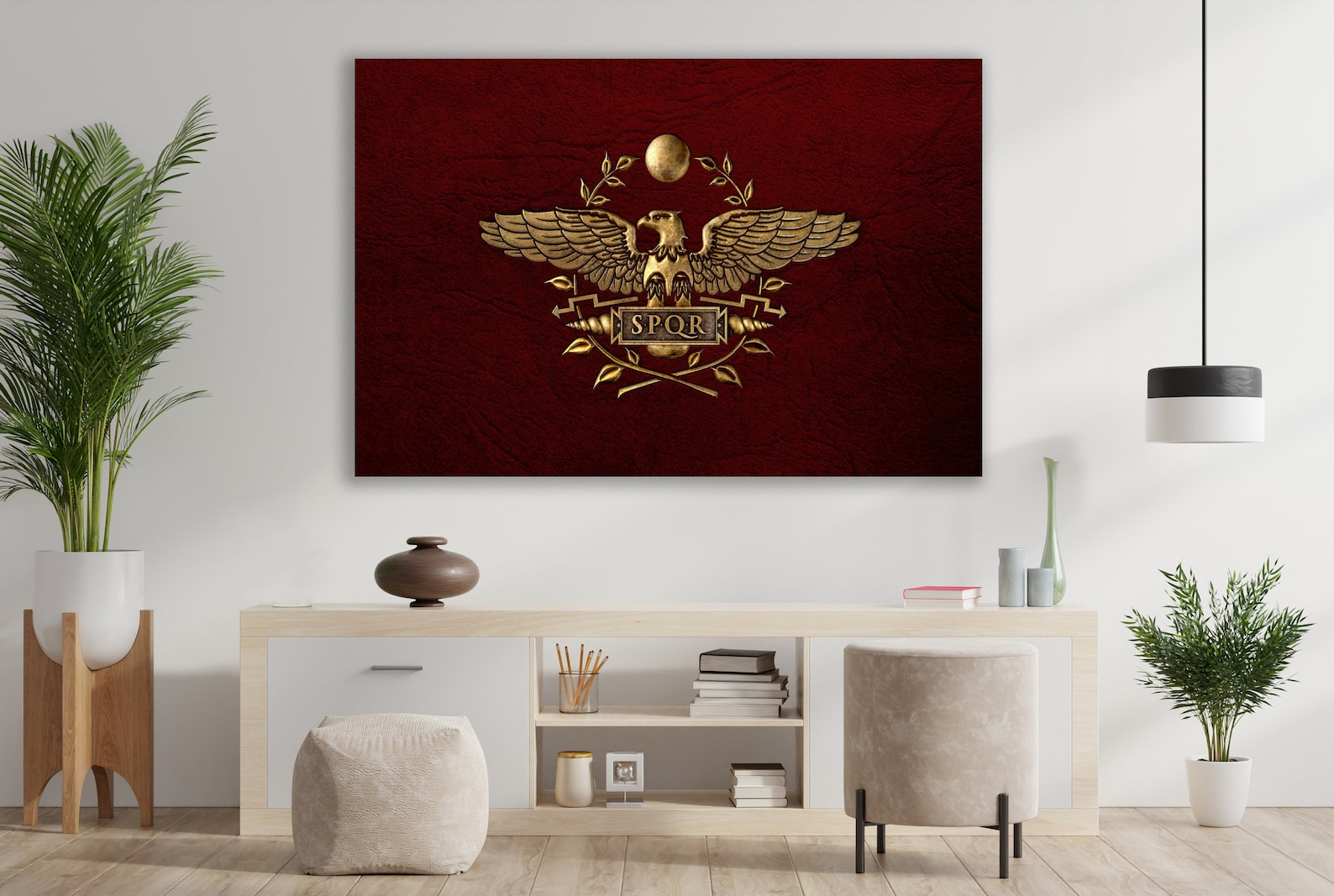 SPQR Sign, Ancient Roman Flag, Huge Canvas Home Decor, SPQR Canvas ...