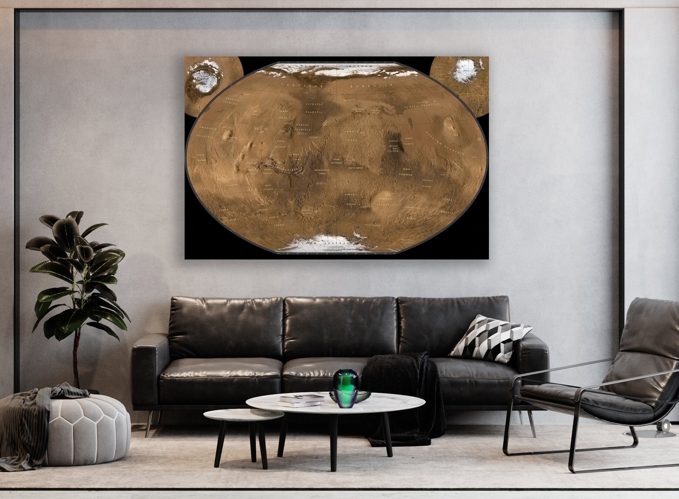Show Me Mars Canvas Wall Decor Prints - Colorful Half Circle (styles > Abstract art) - 40x26 in