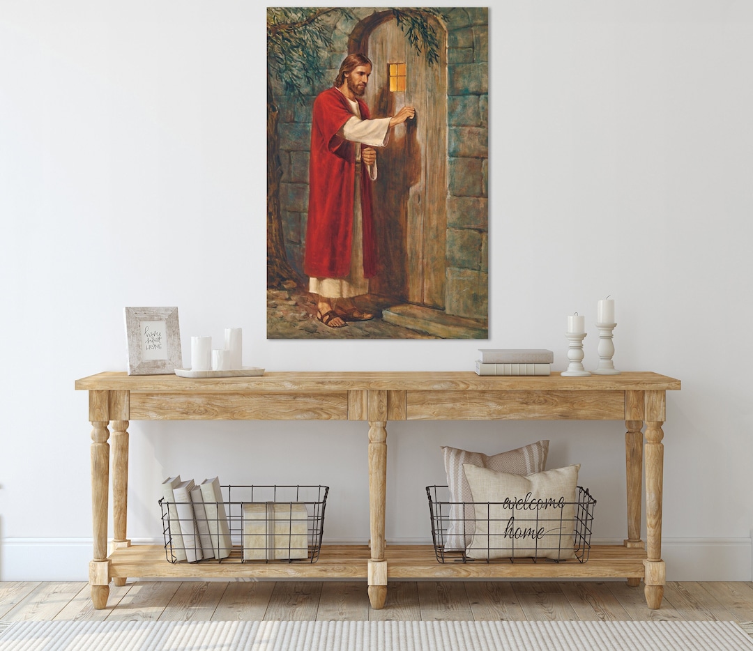 Jesus at the Door Wall Art, Jesus Canvas Print, Huge Canvas Home Decor ...