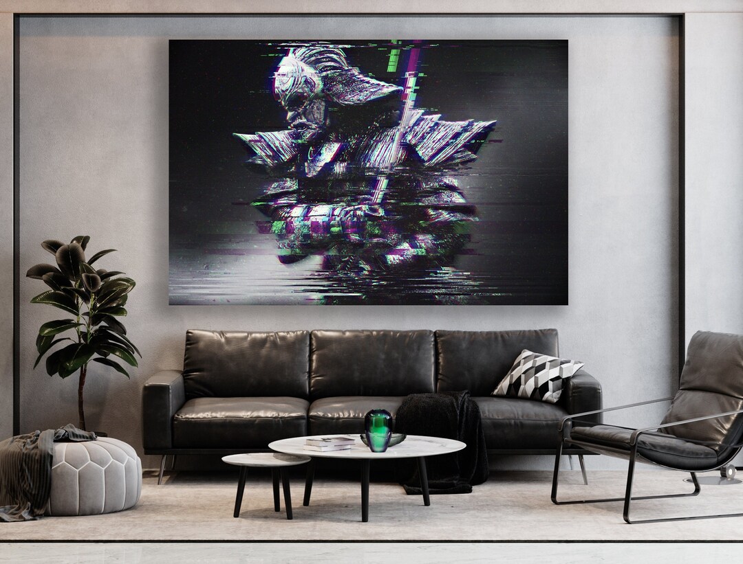 Samurai Wall Art, Huge Canvas Home Decor, Samurai Warrior Canvas ...