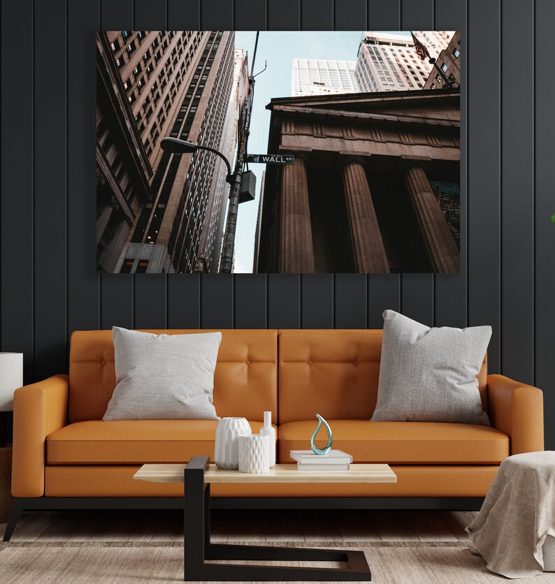 Manhattan, Wall Street Wall Art, Wall Street Decor, Huge Canvas Home Decor, Wall Street Photo, Wall Street Canvas, Street Wall Decor bild 3