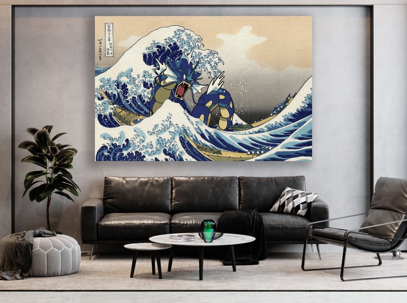 The Great Wave off Kanagawa Wall Art Huge Canvas Home Decor Etsy