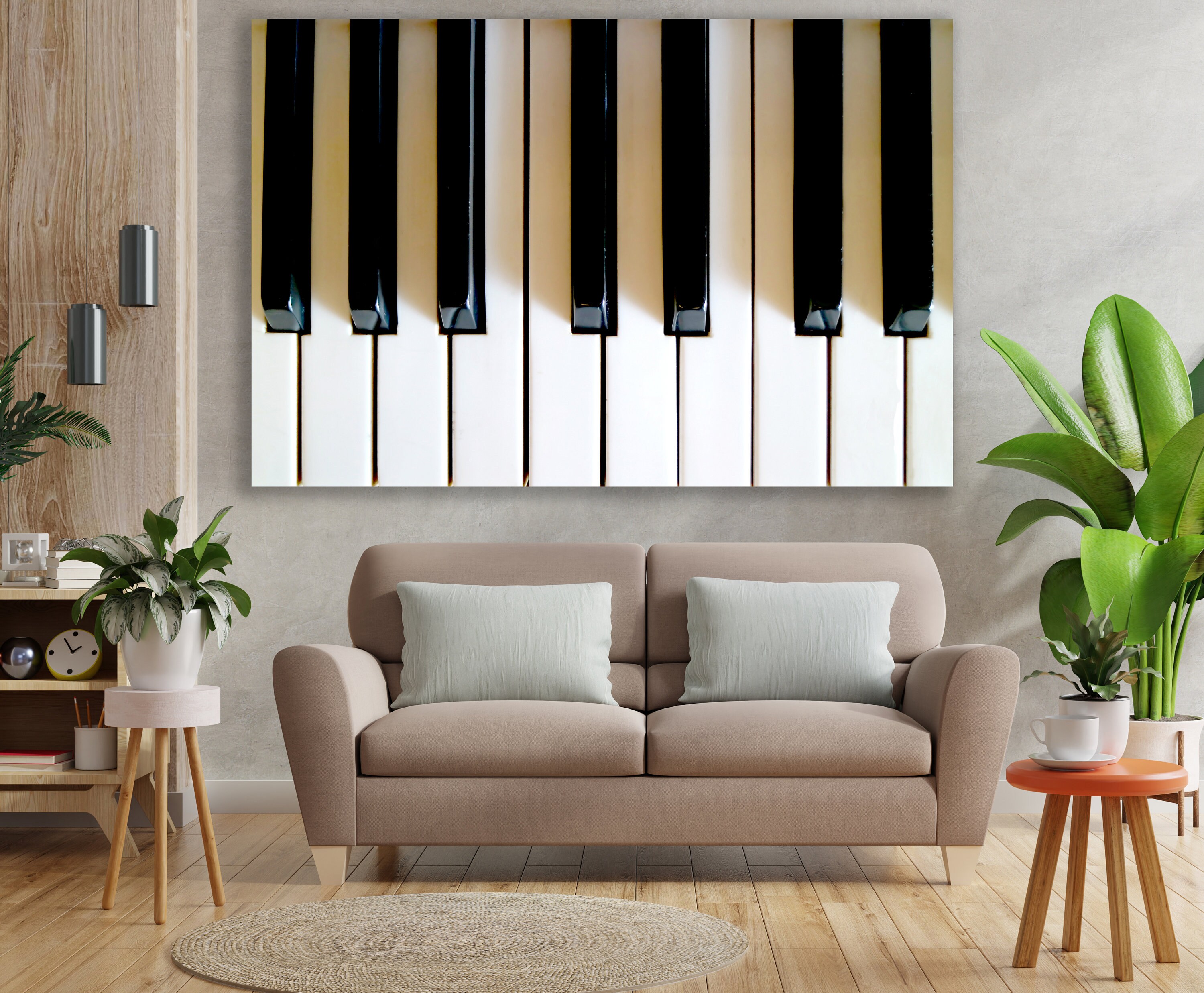 Piano Wall Art Piano Keys Music Room Huge Canvas Home - Etsy