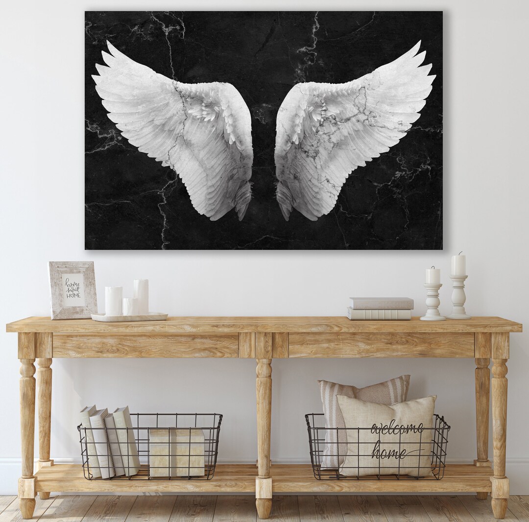Angel Wings Wall Art, Wings Canvas Print, Huge Canvas Home Decor, Angel Wings Wall Decor, Wings