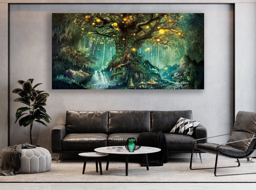 Tree of Life Canvas, Huge Canvas Home Decor, Tree of Life Wall Art