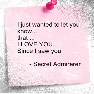 Who is your secret admirer? Detailed description