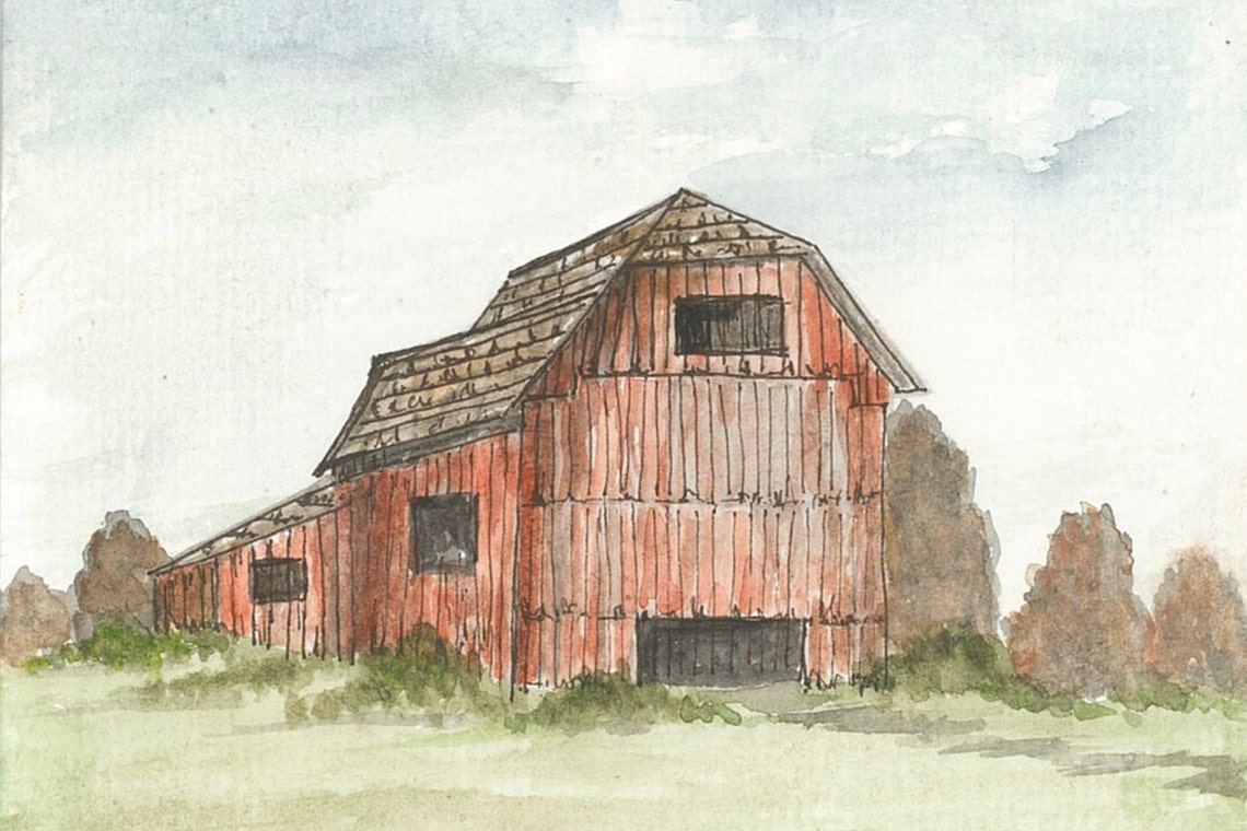 Country Barns Note Cards - Etsy
