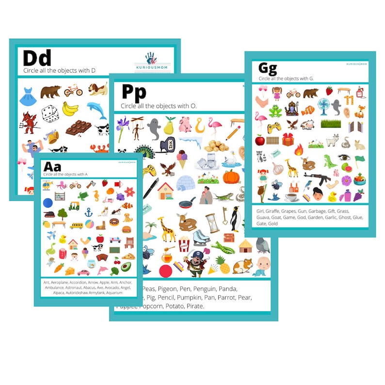 I Spy Alphabet Printable Worksheet - Etsy
