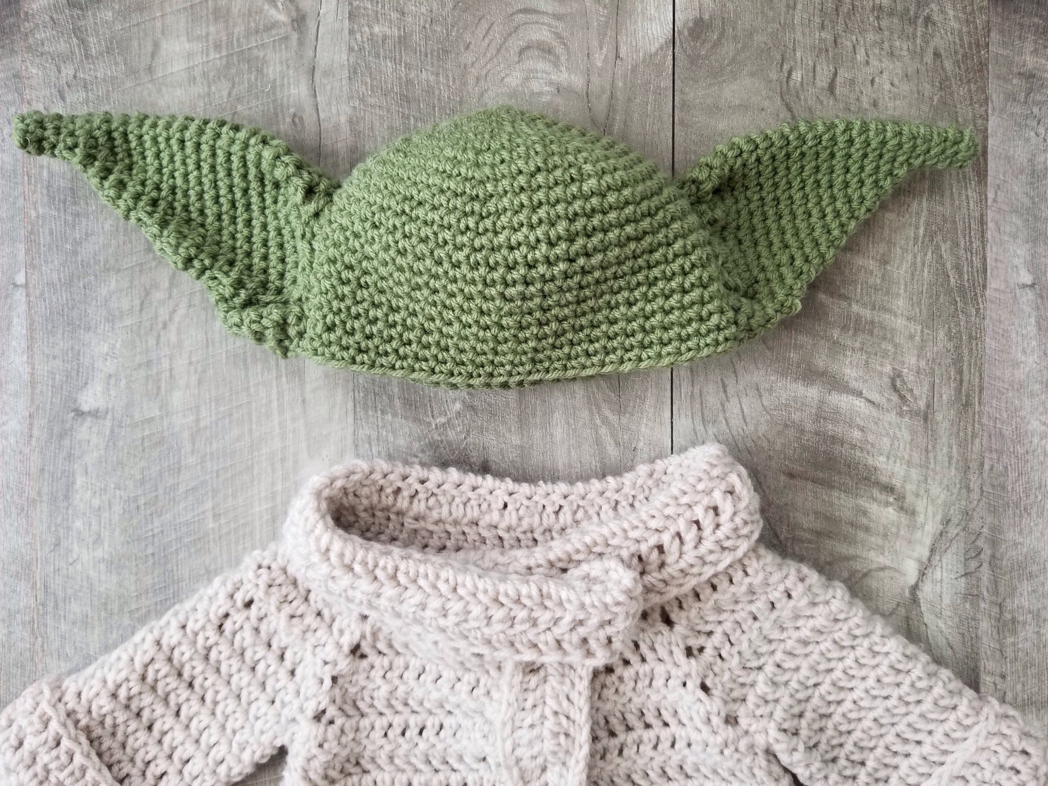 Baby Yoda Mandalorian Handmade Knitted Star War Suit Costume Newbaby  Cosplay