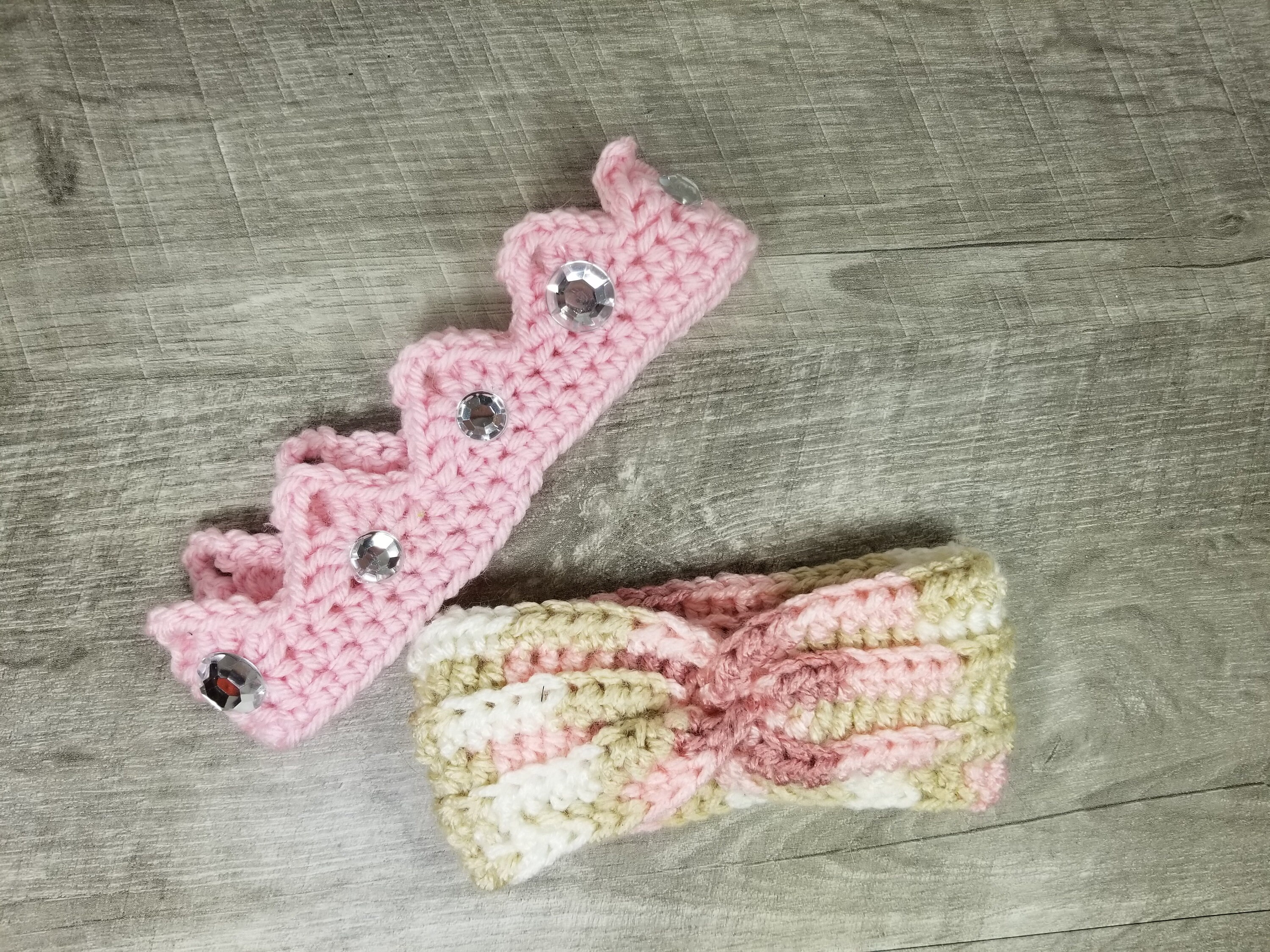 Crochet Baby Princess Crown With Gems Etsy