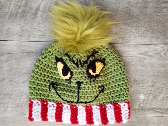 Grinch Inspired Crochet Hat, for Kids & Adults - Etsy