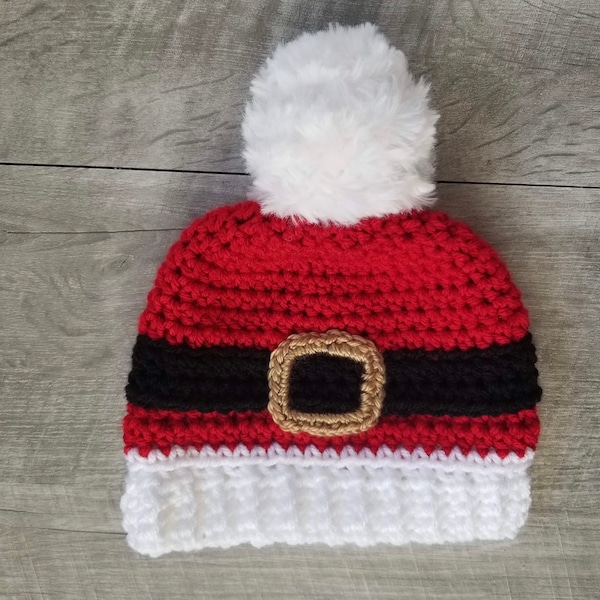 Santa Hat, Crochet beanie, for Kids & Adults