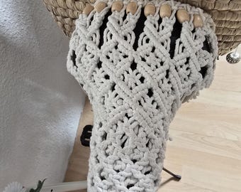 Porta Asiento para Bicicleta tejido en Macramé con hilos ecológicos estilo Bohemio