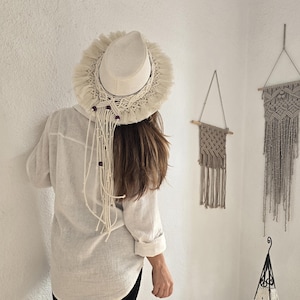 Handgemachte Artesanales Decorativos Macramé ist Bohemio tejidos en hilo de Algodón