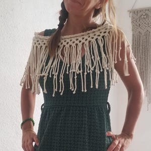 Boho macrame cape, Festival macrame cape, Macramé-style macrame cape, Designer macrame cape, Macrame cape for women, Handmade macrame cape