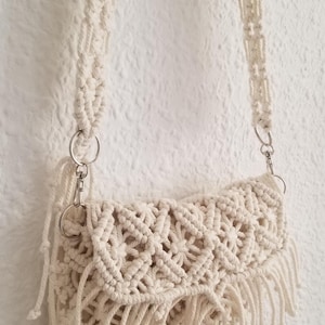 Handwoven macrame purse, Bohemian cotton macrame tote, Natural fiber macrame bag, Geometric knot macrame bag, Eco macrame tote, Boho macrame