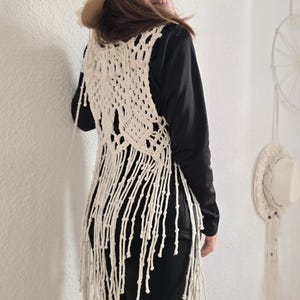 Chalecos Artesanales Macramé estilo Bohemen tejidos en hilo de Algodón