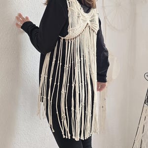 Chalecos Artesanales Macramé estilo Bohemen tejidos en hilo de Algodón