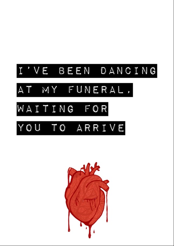 The Funeral YUNGBLUD Lyrics Wall Art Etsy UK