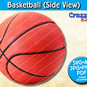 Basketball (SEITENansicht) - offizieller Wilson-Typ Basketball • svg-ai-pdf-jpg-png druckbar digital herunterladbar • Verwendung mit Cricut & Silhouette