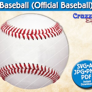 Baseball - Official Rawlings-type Baseball • svg-ai-pdf-jpg-png printable digital downloadable files •  Use with Cricut and Silhouette
