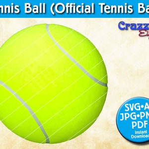 Tennisball - offizieller Wilson-Typ Tennisball • svg-ai-pdf-jpg-png druckbare digitale herunterladbare Dateien • Verwendung mit Cricut und Silhouette