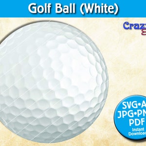 Golf Ball - White golfball • svg-ai-pdf-jpg-png printable digital downloadable •  Use w/ Cricut & Silhouette