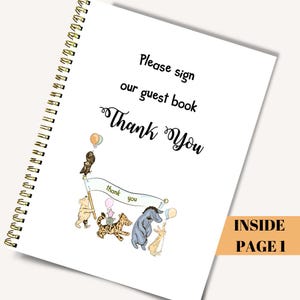 Make your baby shower memorable with our Winnie The Pooh Baby Shower Guest Book, a custom shower guest book that adds a personal touch to your celebration. This personalized gift idea is perfect for a boy baby shower and serves as a charming keepsake