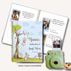 Please sign our guest book inside page Winnie the pooh and friends Instax guestbook
Winnie The Pooh Baby Shower Photo GuestBook Instax Mini Photo Album Book Instax Guest Book Alternative Scrap Book Personalized Keepsake