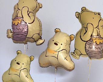 Guirnalda clásica de globos de látex de Winnie The Pooh para baby shower de niño, primer cumpleaños, regalo de fiesta, kit de arco de globos de helio con diseño de oso Pooh DIY, decoración