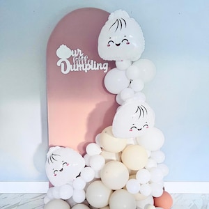Dumpling Balloon First Birthday Dim Sum Baby Shower Balloon Decor Our Little Dumpling Party Kawaii Bao Theme Party Bao Bun Custom Balloon