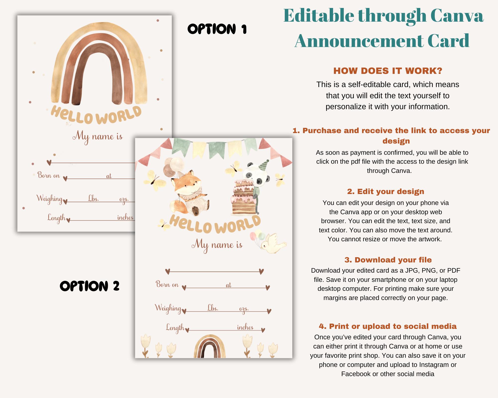 Boho Baby Milestone Cards, Watercolor Animals (digital Download) - Etsy
