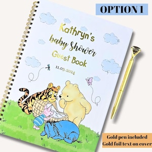 Livre d&#39;or classique Winnie l&#39;ourson pour baby shower