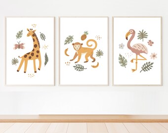 Safari Animal Nursery Art Print Serengeti Theme Instant Digital Download