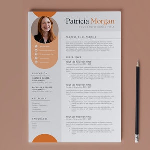Moderne en originele professionele cv-sjabloon voor Mac en pc, cv-sjabloon voor Word, grafisch CV 2023