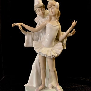 Lladro Carnival Couple Dancing Ballerina and Clown #4882 RETIRED, VINTAGE, RARE