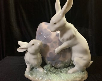 Lladro Easter Bunnies #6099 RETIRED, VINTAGE, RARE