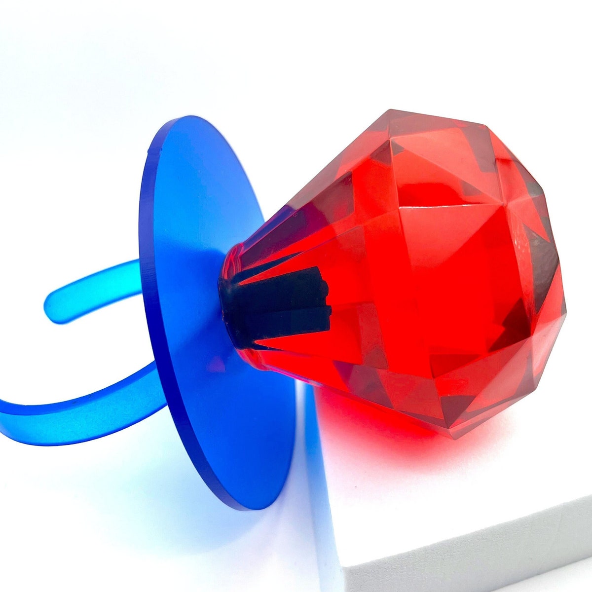 Giant Cherry (1) & Cotton Candy (1) Ring Pop Resin Art Sculpture