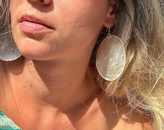 Full Moon Nacre Earrings