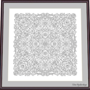 Blackwork lace26– Blackwork Pattern, Nadelspitzen-Muster Digital – PDF, sofortiger Download