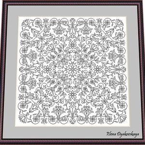 Blackwork lace3– Blackwork Pattern, Needlepoint Pattern Digital – PDF, instant download