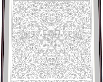 Blackwork lace32– Blackwork Pattern, Needlepoint Pattern Digital – PDF, instant download