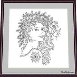 Beauty Winter – Blackwork Pattern, Needlepoint Pattern Digital – PDF, instant download