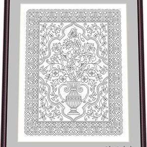 Blackwork lace 21– Blackwork Pattern, Needlepoint Pattern Digital – PDF, instant download
