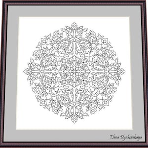 Blackwork lace 6– Blackwork Pattern, Needlepoint Pattern Digital – PDF, instant download