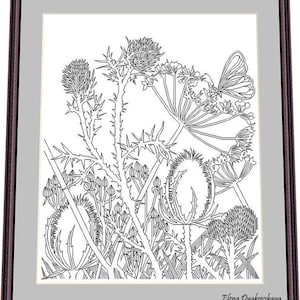 Summer impression- Blackwork Pattern, Needlepoint Pattern Digital – PDF, instant download