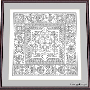 Blackwork lace10– Blackwork Pattern, Needlepoint Pattern Digital – PDF, instant download