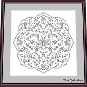 Blackwork lace5– Blackwork Pattern, Needlepoint Pattern Digital – PDF, instant download