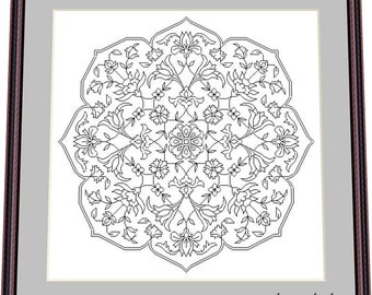 Blackwork lace5– Blackwork Pattern, Nadelspitzen-Muster Digital - PDF, sofortiger Download